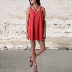 Weekend Women's Spiced Coral Sleeveless Mini Dress Size Medium